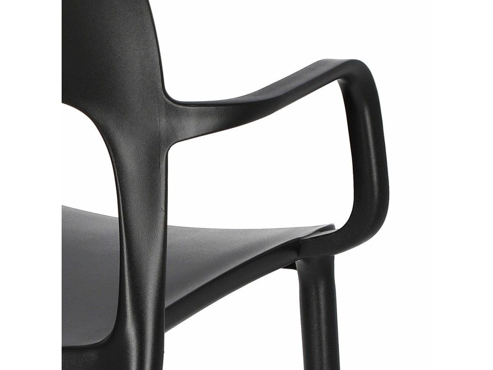 Krzesło z podłokietnikami Flexi czarne - Intesi